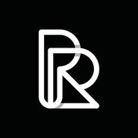 Letter PR line simple business logo design, creative design template vector