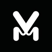 Initial VM unique simple logo design, suitable for your company vector