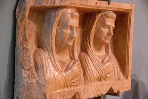 Ancient roman marble statue. Antique sculpture. High quality photo