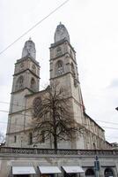 Scenic summer view of the Old Town architecture of Zurich photo