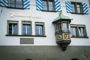 Scenic summer view of the Old Town architecture of Zurich photo