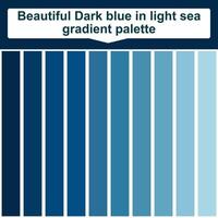 Beautiful dark blue in light sea gradient palette. Abstract Colored Palette Guide. Elegant concept color palette vector