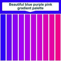 Beautiful blue purple pink gradient palette. Abstract Colored Palette Guide. Elegant concept color palette vector