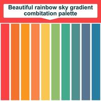 Beautiful rainbow sky gradient combitation palette. Abstract Colored Palette Guide. Elegant concept color palette vector