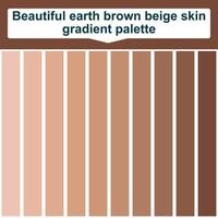 Beautiful earth brown beige skin gradient palette. Abstract Colored Palette Guide. Elegant concept color palette vector