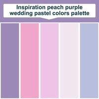 inspiración melocotón púrpura Boda pastel colores paleta. 5 5 conjunto color paleta. hermosa color paleta vector