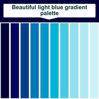 hermosa ligero azul degradado paleta. resumen de colores paleta guía. elegante concepto color paleta vector