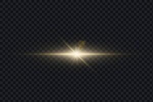 Light glare effect. Star shining light particles, design elements on background vector