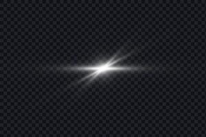 Light glare effect. Star shining light particles, design elements on background vector