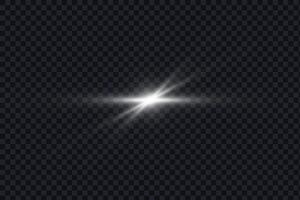 Light glare effect. Star shining light particles, design elements on background vector