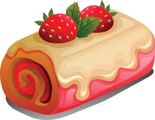 slice of delicious strawberry cake