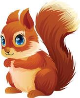 cute squirrel cartoon characters vector