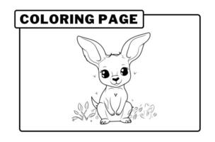 Wild animal coloring pages for kids vector