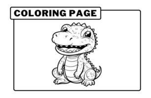 Wild animal coloring pages for kids vector