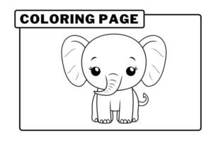 Wild animal coloring pages for kids vector