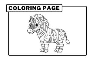 Wild animal coloring pages for kids vector