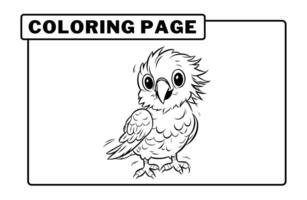 Wild animal coloring pages for kids vector