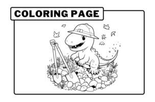 Wild animal coloring pages for kids vector