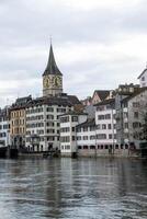 Scenic summer view of the Old Town architecture of Zurich photo