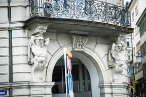 Scenic summer view of the Old Town architecture of Zurich photo