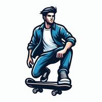 Man playing skateboard Design vector