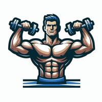 Fitness Bodybuilder design man vector