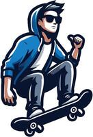 Man playing skateboard Design vector