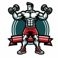 Fitness Bodybuilder design man vector