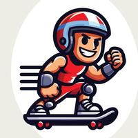 Man playing skateboard Design vector