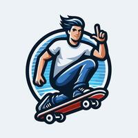 Man playing skateboard Design vector