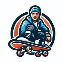 Man playing skateboard Design vector