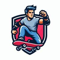 Man playing skateboard Design vector