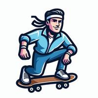 Man playing skateboard Design vector