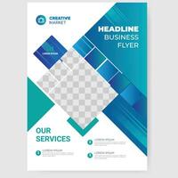 corporate business flyer template with color variation vector