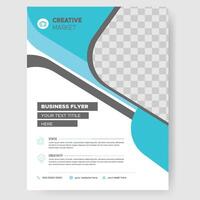 corporate business flyer template with color variation vector