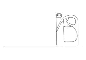 Gallon continuous one line drawing premium illustration vector