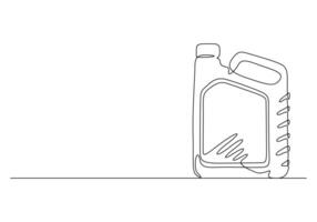 Gallon continuous one line drawing premium illustration vector