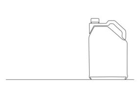 Gallon continuous one line drawing premium illustration vector