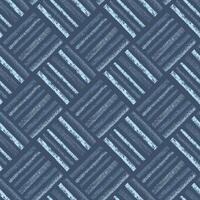 Hand drawn grunge style weaving seamless pattern. wicker texture in denim dreams colors. Geometric simple print. Modern print for textile, fabric, wallpaper, wrapping, scrapbook and packaging vector