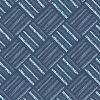 Hand drawn grunge style weaving seamless pattern. wicker texture in denim dreams colors. Geometric simple print. Modern print for textile, fabric, wallpaper, wrapping, scrapbook and packaging vector