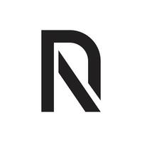 Letter R unique shape with creative monogram abstract logo vector