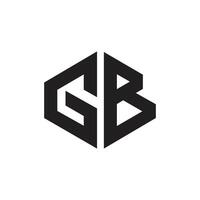 letra gb creativo monograma resumen tipografía logo vector