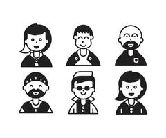 people character avatars set vector