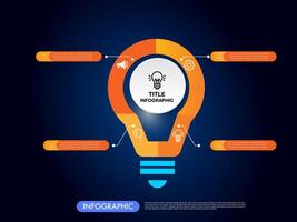 infografía modelo para negocio.4 pasos para márketing investigación idea objetivo concepto vector