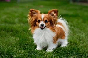 Charm in miniature fluffy toy papillon dog captures hearts photo