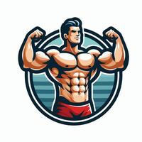 Fitness Bodybuilder design man vector