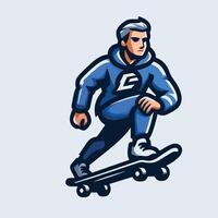 Man playing skateboard Design vector