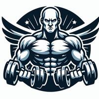 Fitness Bodybuilder design man vector