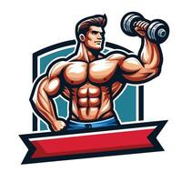 Fitness Bodybuilder design man vector