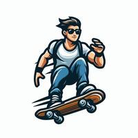 Man playing skateboard Design vector